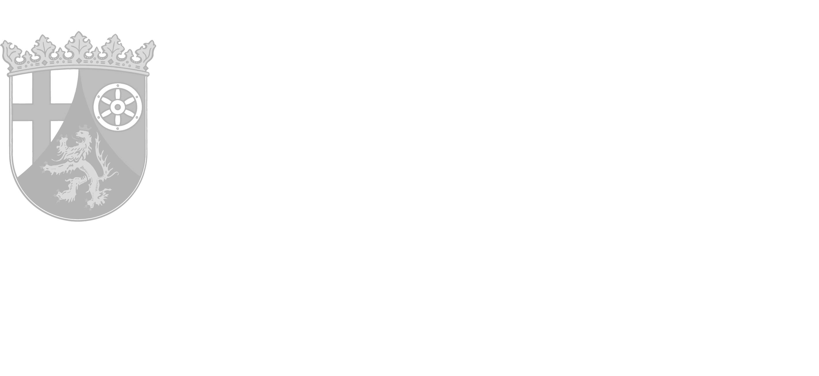 Logo des Ministeriums für Umwelt, Energie, Ernährung und Forsten Rheinland-Pfalz in weiß auf transparentem Hintergrund